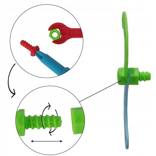 Konstrukční 3D stavebnice se zvířátky a šroubovákem Magic Panel 209 ks