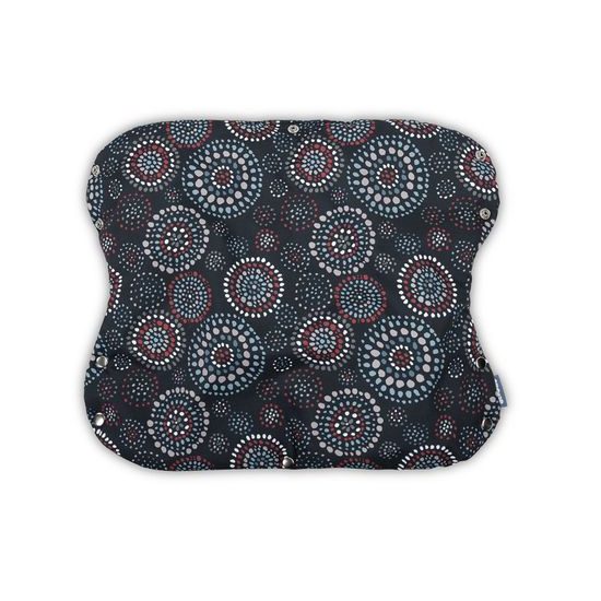 Rukávník na kočárek rozety černý