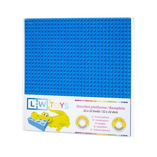 LW Toys Podložka na stavění 32x32 bodů - modrá