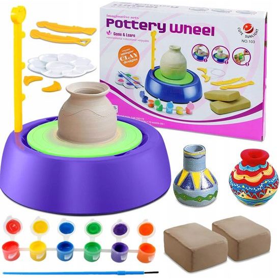 Doris dětský hrnčířský kruh s hlínou a barvami Pottery Wheel