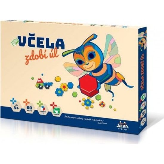 Včela zdobí úl 60ks mozaika