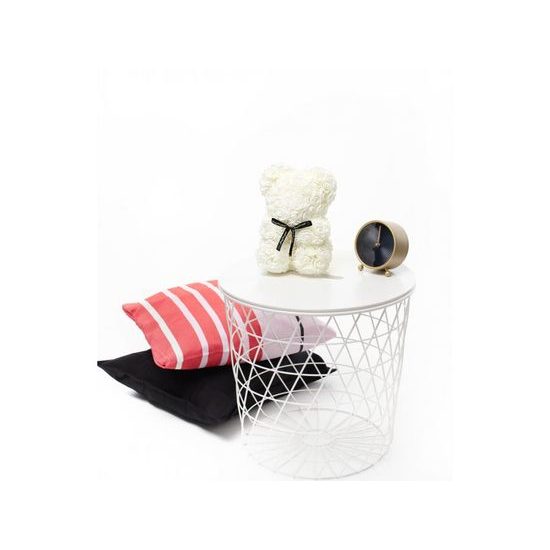 Medvídek z růží bílý Rose Bear 25 cm