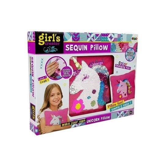 Sada na výrobu polštáře s jednorožcem Sequin Pillow
