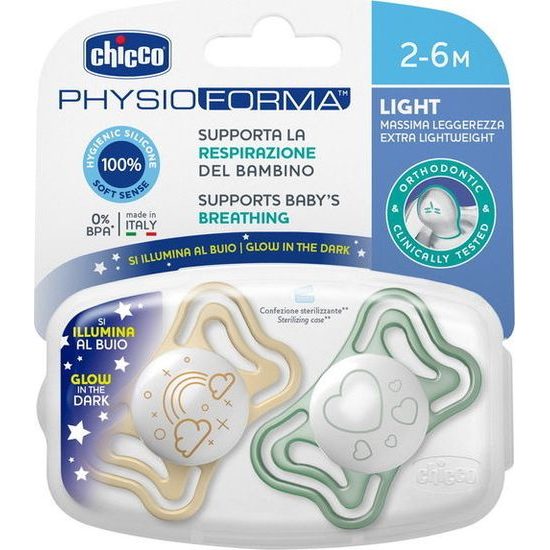 Silikonový dudlík Physio Light 2m, 2ks Lumi