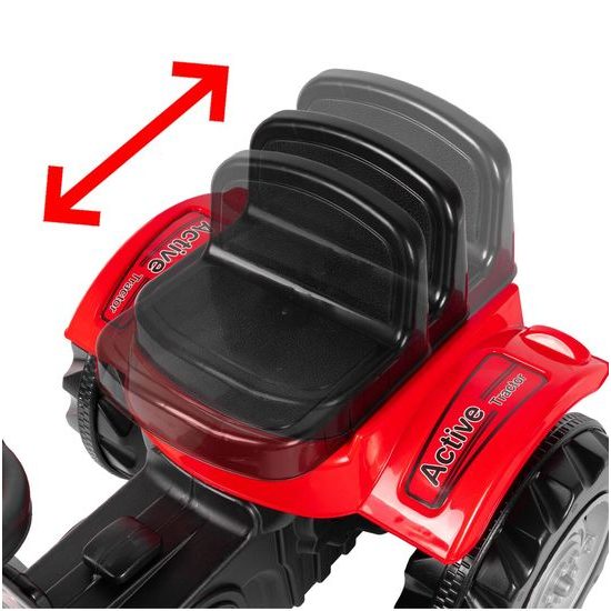 Dětský šlapací traktor s vlečkou Active Pedal červený