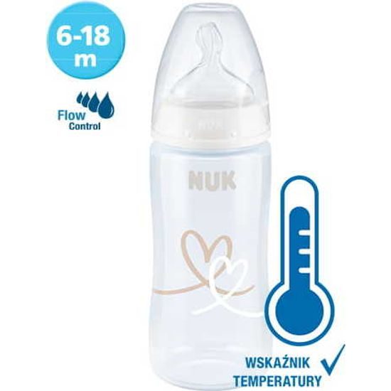 Kojenecká láhev NUK FC+Temperature Control 300 ml BOX-Flow Control savička
