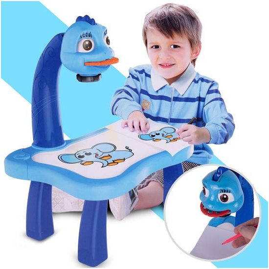 Projektor s kreslící tabulkou a 24 šablonami Dráček