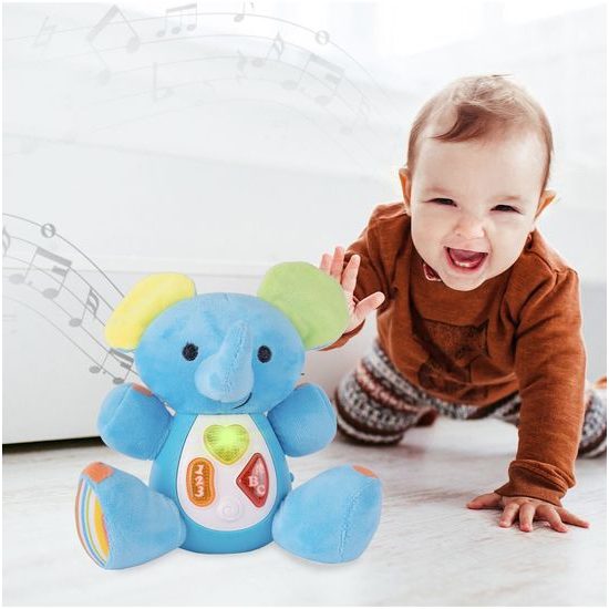 Interaktivní plyšový slon na baterie Little Animal