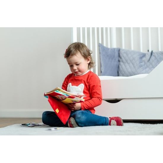 Hencz Toys měkká senzorická knížka Let balónem