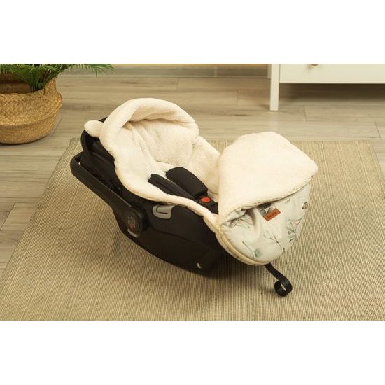 Zimní fusak do kočárku/ do autosedačky - olivy