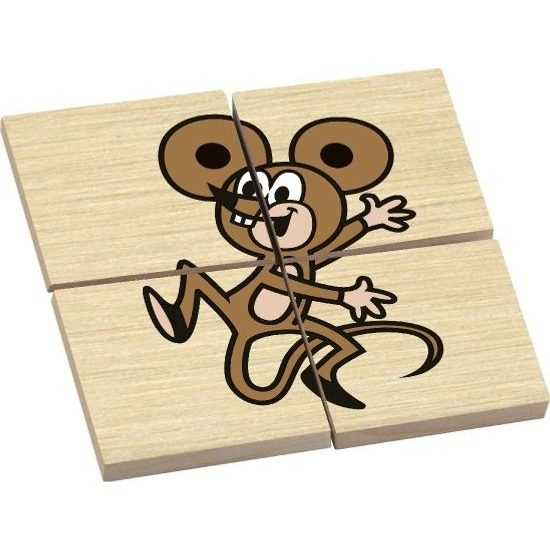 Oboustranná skládanka Krtek