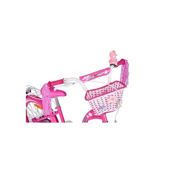Mexller dětské kolo Village 16" s vodící tyčí růžové