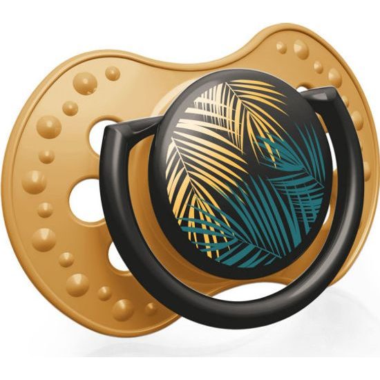 Lovi Silikonové dynamické dudlíky 3-6m, Jungle Vibes Boy - hořčice/petrolejová