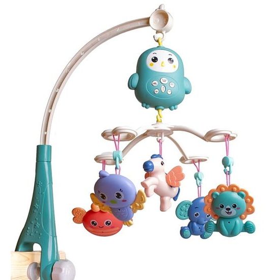 Doris kolotoč nad postýlku s melodiemi a dálkovým ovládáním Zvířátka