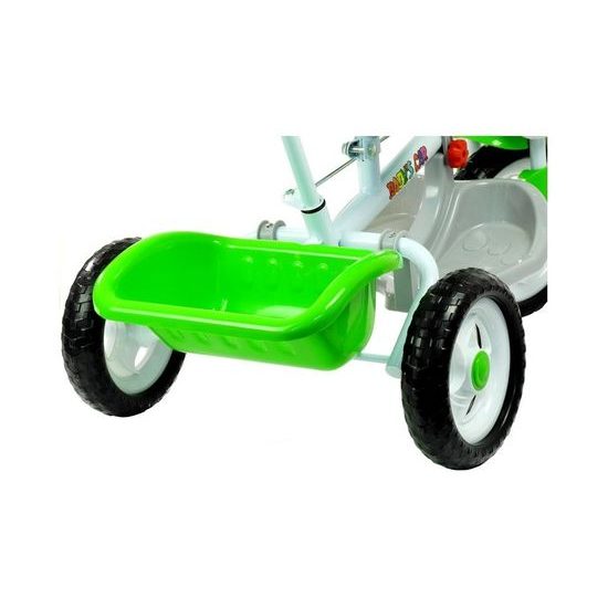 Dětská tříkolka s vodící tyčí Panda zelená