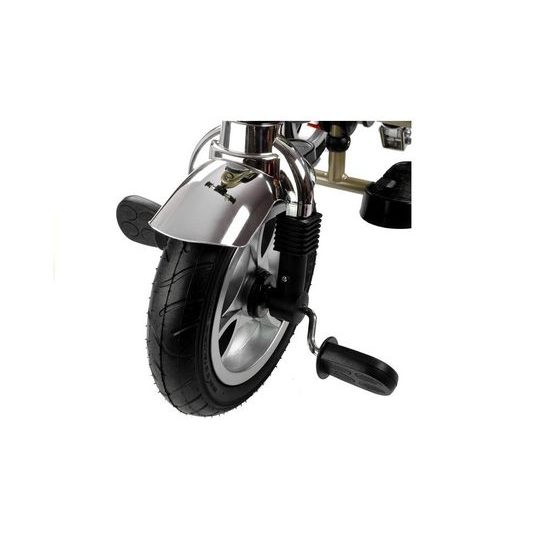 Majlo Toys tříkolka 2v1 s nafukovacími koly PRO600 béžová