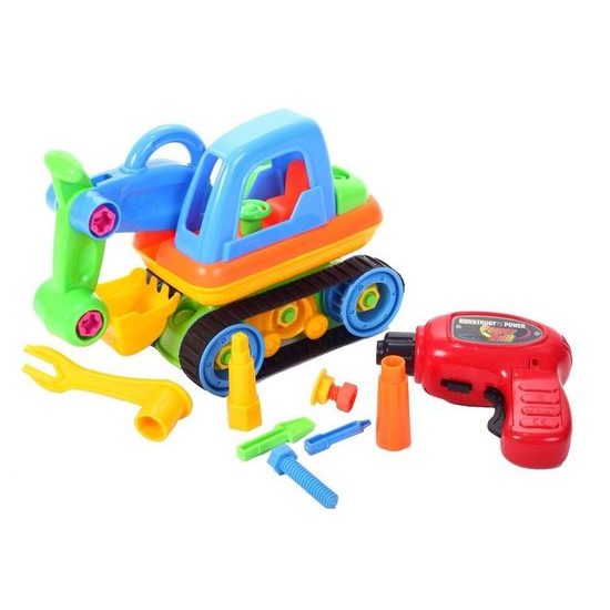 Šroubovací bagr s vrtačkou a příslušenstvím 30 součástí