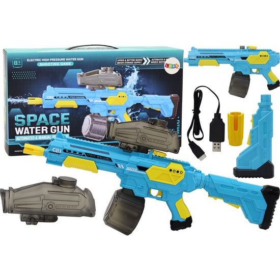 Automatická bezdrátová vodní puška M416, modrá