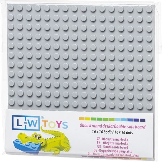 LW Toys Základová deska 16 x 16 bodů Barva: Světle šedá