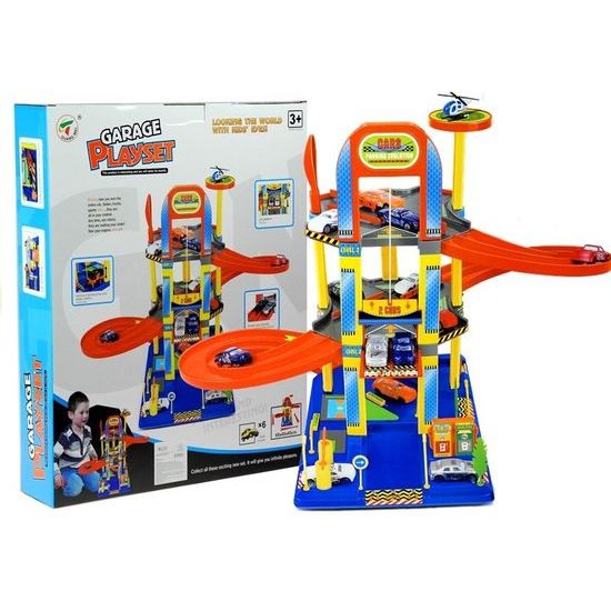 Majlo Toys parkovací garáž s výtahem + 6 autíček