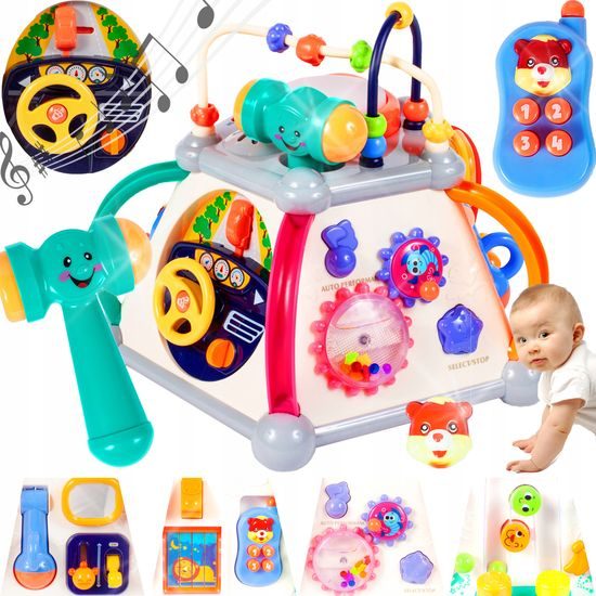 Huile Toys multifunkční kostka pro nejmenší se zvuky Activity Pyramid