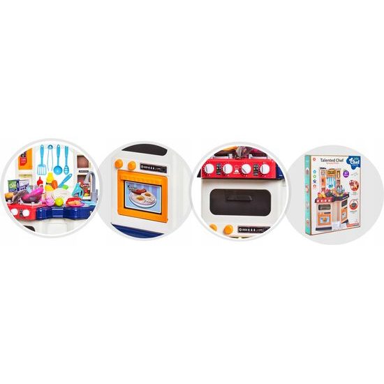 Doris dětská kuchyňka XXL s párou a tekoucí vodou Talented Chef - modrá