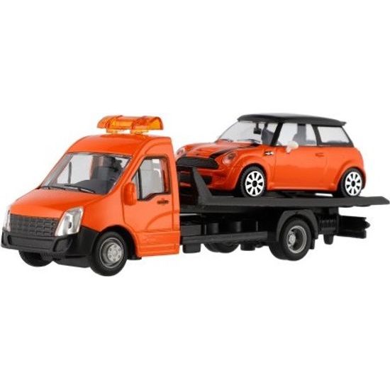 Auto/kamion Bburago odtahovka + auto - mix 6 barev