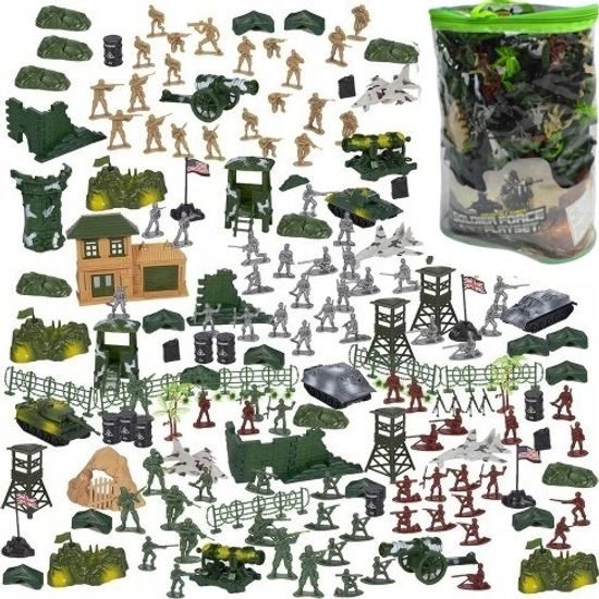 Velká sada plastových vojáčků s příslušenstvím Soldier Playset 300 kusů