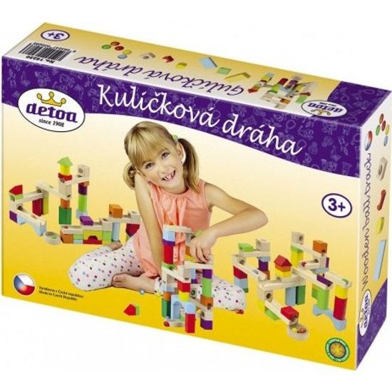 Dřevěná Kuličková dráha 58ks