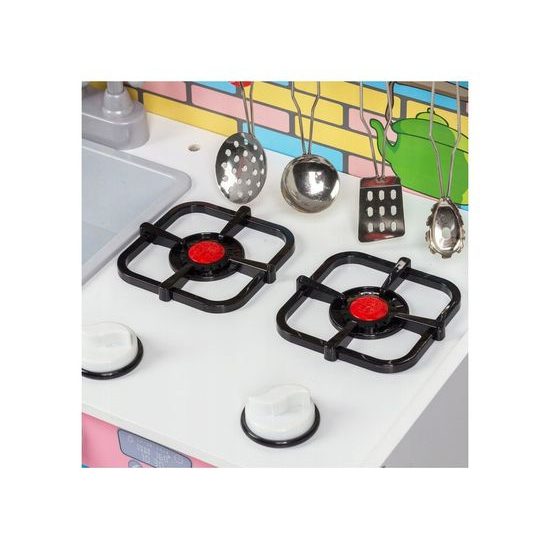 Ecotoys dětská dřevěná kuchyňka Pastelová