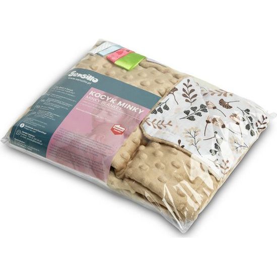 Lehká deka minky cappuccino Větvičky