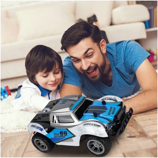 Terénní auto na dálkové ovládání Mountain Champion 1:18 modro-zelené