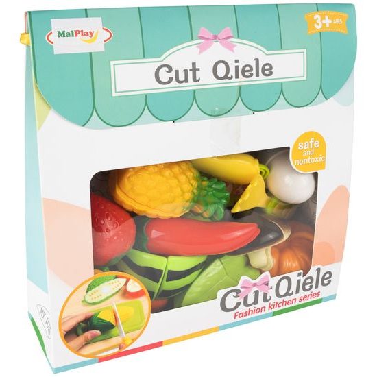 Sada zeleniny a ovoce na krájení s příslušenstvím Cut Qiele