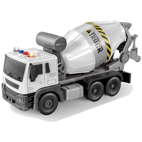 Míchačka na beton pro děti se světly a zvuky City Truck 1:16 bílá