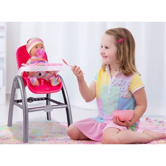 Panenka Sweet Doll 30 cm s jídelní židličkou a dalším příslušenstvím