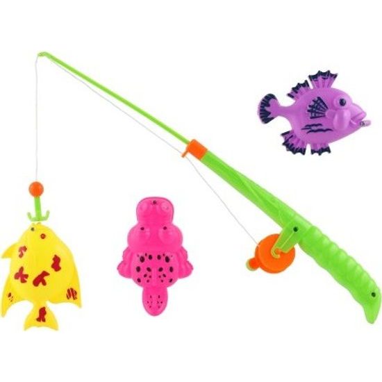 Magnetická Hra ryby/rybář 3ks+prut - mix barev