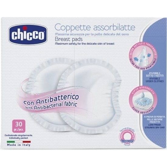 Chicco tampony do podprsenky antibakteriální 30ks