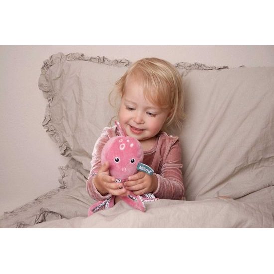 Hencz Toys Edukační hračka šustík Chobotnice - minky šedá