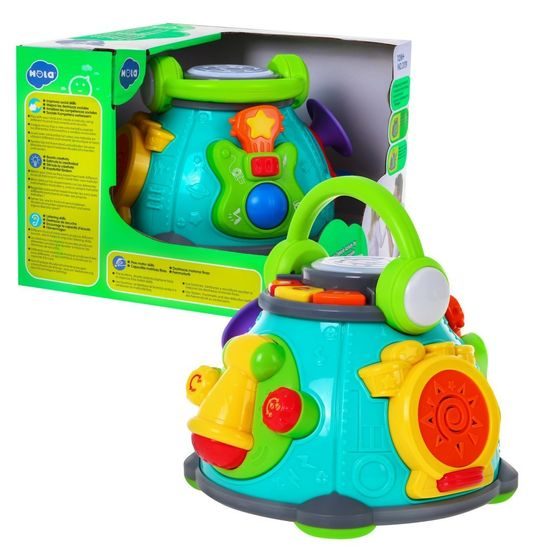 Huile Toys multifunkční bubínek pro nejmenší se světly a zvuky Little Karaoke