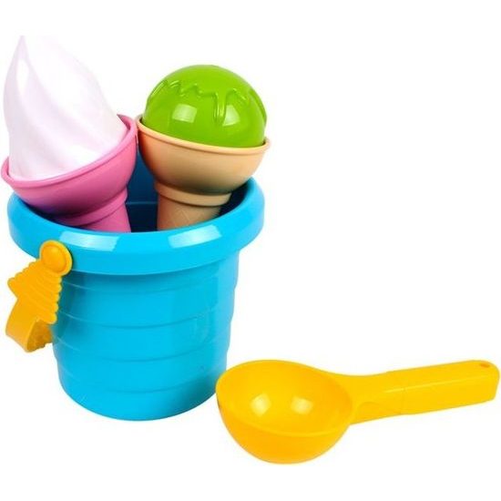 Sada na písek plast kbelík + formičky zmrzlina