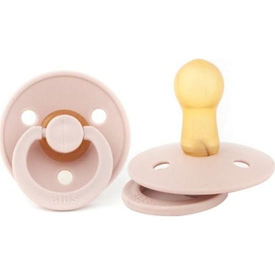 BIBS Dudlík z přírodního kaučuku 6m+ 1ks, pudrově růžový