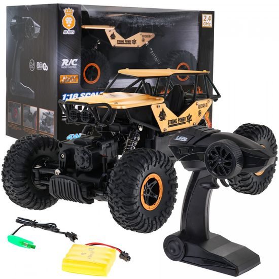 Auto na dálkové ovládání Monster Truck žluté 1:18