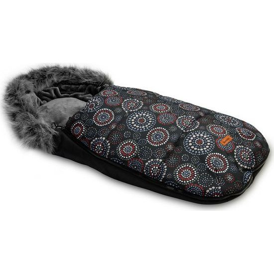 Sensillo Zimní fusak do kočárku Olaf černý rozety