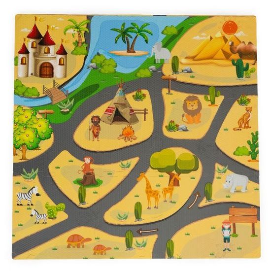 Ecotoys pěnová puzzle hrací deka Zvířátka 93 x 93 cm