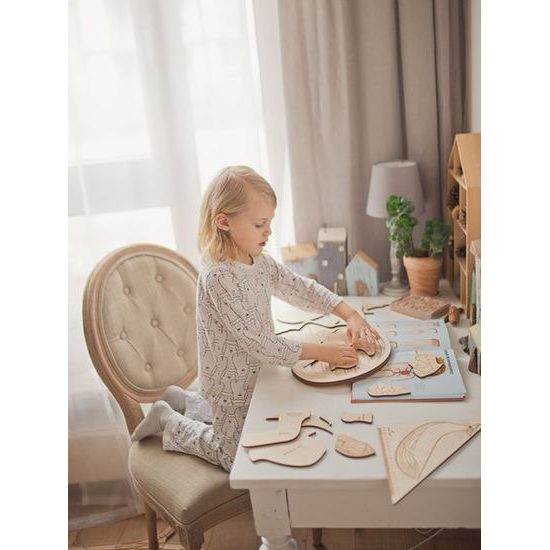 Hlava anatómie - edukatívne drevené puzzle - ČESKÁ VERZIA