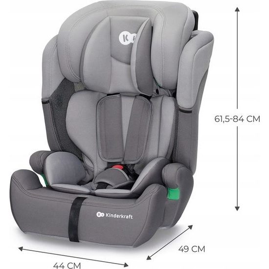 Autosedačka Kinderkraft Comfort Up 2023 i-Size 9-36 kg šedá