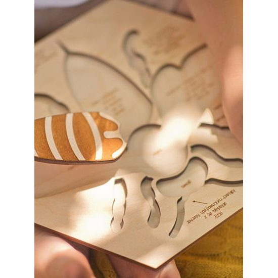 Včela edukativní puzzle - ČESKÁ VERZE