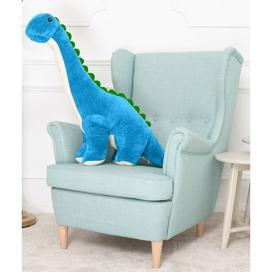 Plyšový dinosaurus Tobi 110 cm modrý
