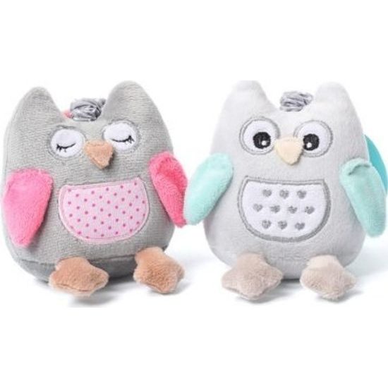 BabyOno Plyšová hračka s chrastítkem Owl Sofia small