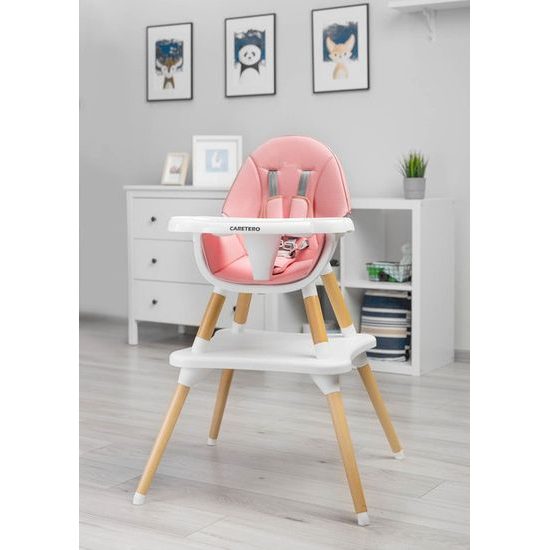 Dětská jídelní židlička Caretero Tuva - růžová